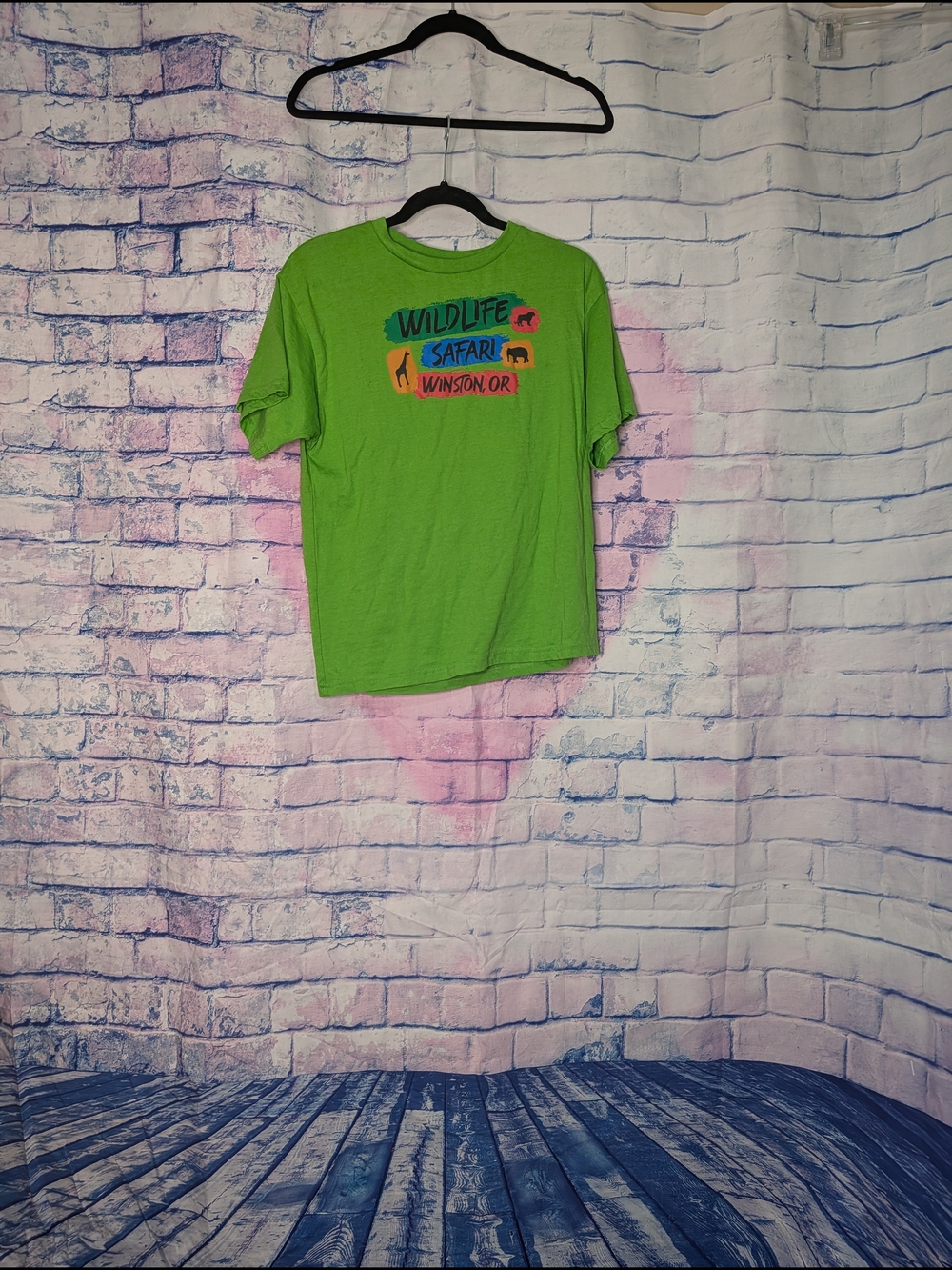 Wildlife Safari Winston OR Kids Green Graphic Tee